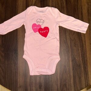 Valentine’s Day baby girl onesie